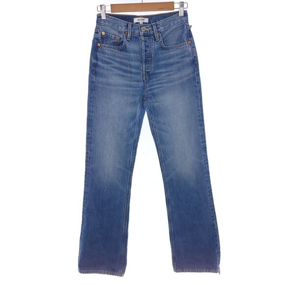 Re/Done 70s Bootcut High Rise Bootcut With Long Inseam Classic 5 Pocket Rigid 23 - Picture 1 of 14